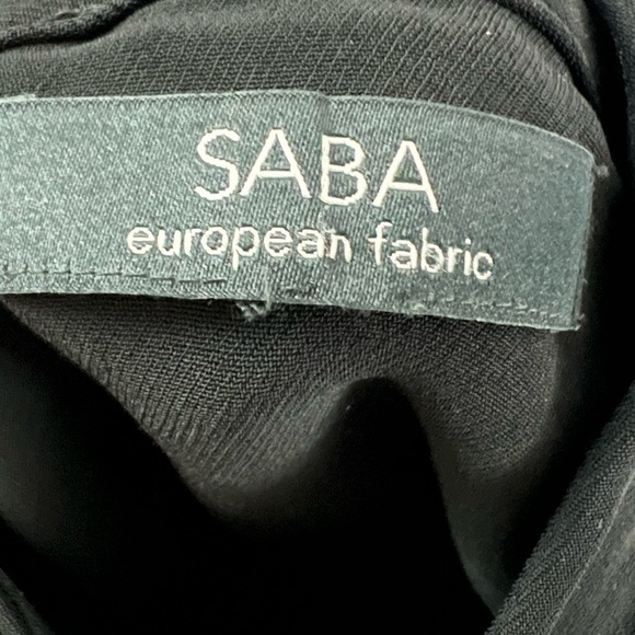 Saba Black Midi Dress high neck, sleeveless size M EUC - Picture 7 of 8